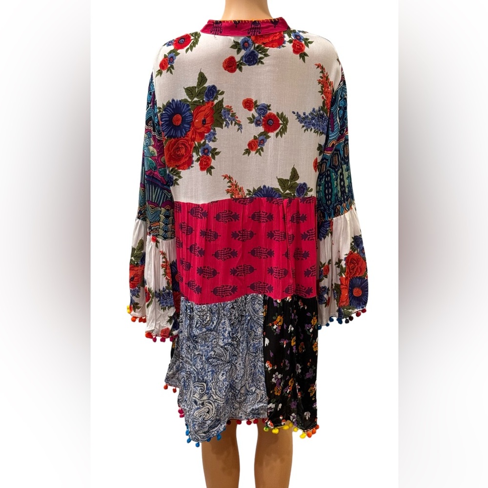 Anandas Collection Festive Patchwork Tunic Multic… - image 7